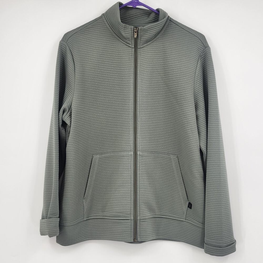 Skechers Go Walk Everywhere Women's Jacket Large Gray Ribbed Full Zip Pockets